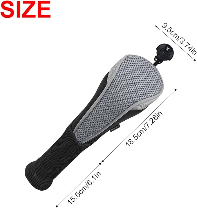 Andux 4pcs/Pack Long Neck Golf Hybrid Club Head Covers Dial No. Tag CTMT-02