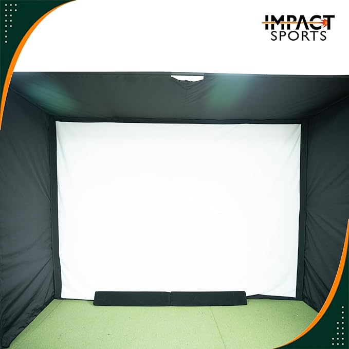 Impact sports Golf Enclosure Triangle Bumpers Impact-Absorbing Safety Padding for Simulator Edges – Connectable Design Rebounds Golf Balls – Fits Bottom Edge or Poles