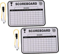 2pcs Double-Sided Golf Scoreboard for Boy Girl Reusable Dry Erase Writing Board for Golf Training Score Tracking