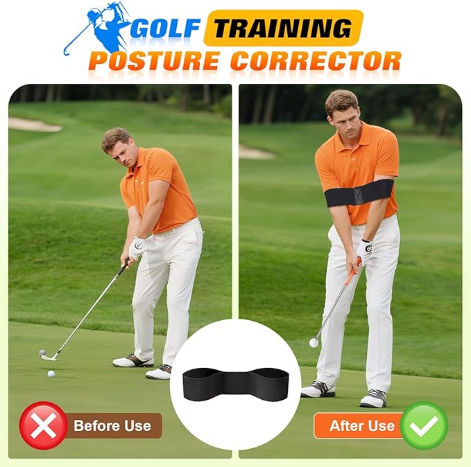 Retractable Golf Swing Training Aid, Right-Handed Tempo Stick Golf, Golf Click Stick & Retractable Golf Swing Trainer Enhance Swing Rhythm, Grip Strength & Speed for Beginner Golfers