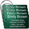 Personalized Luggage Tags for Suitcases 4 Pack – Custom Metal Name Tag for Travel, Golf Bag, and Baggage – Durable Aluminum Luggage Name Tags (Emerald Shadow, Horizontal)
