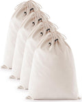 FantasyLife Shoe Bags for Travel, Washable Dust Bags for Storage & Packing, Flannel Shoe Pouch with Drawstring Closure for Purses, Handbags, Shoes & Toys (4, Beige)