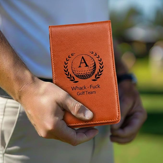 Personalized Golf Scorecard Holder – Custom Golf Score Card Cover with Pen Loop, Durable Lightweight Golf Accessory, Perfect Golf Gift for Men, Youth & Coaches