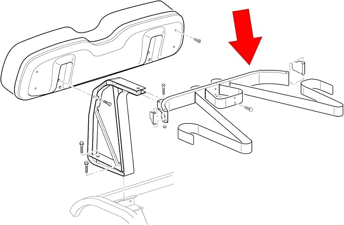 10L0L Golf Cart Bag Rack Retainer Strap for EZGO TXT, RXV, Medalist 1994.5-up, Golf Bag Holder Strap Attachment, OEM# 71853-G01 71853G01