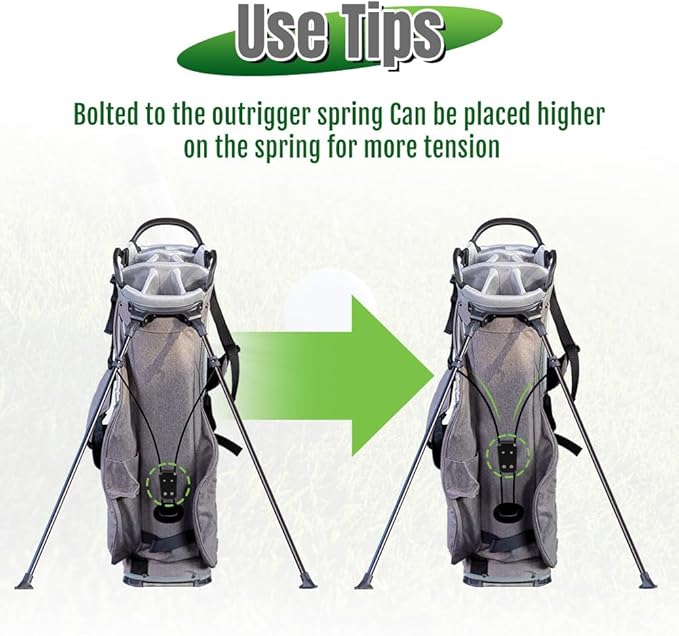 motoparty CNC Clamp for Titleist to Secure Sagging or Drooping Legs for Golf Bag Holders for Any Other Bag with 4mm Parallel Leg Springs