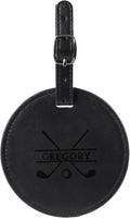 Personalized Golf Bag Tag with Tees Custom Name & Pattern Leather Golf Tee Holder with Gift for Dad