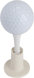 Set of 3 - Country Club Elite Golf Practice Mat Tees - Turn & Lock Rubber Tee Holder Plus Plactic Adjustable Height Tee - Replacement Tee Can Use with Most Range Driving Turf Mats