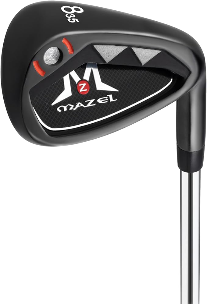 MAZEL Men Golf Iron Set (9PCS) or 1,2,3,4,5,6,7,8,9,Pitching Wedge,Sand Wedge with Steel Shafts for Right Handed Golfers