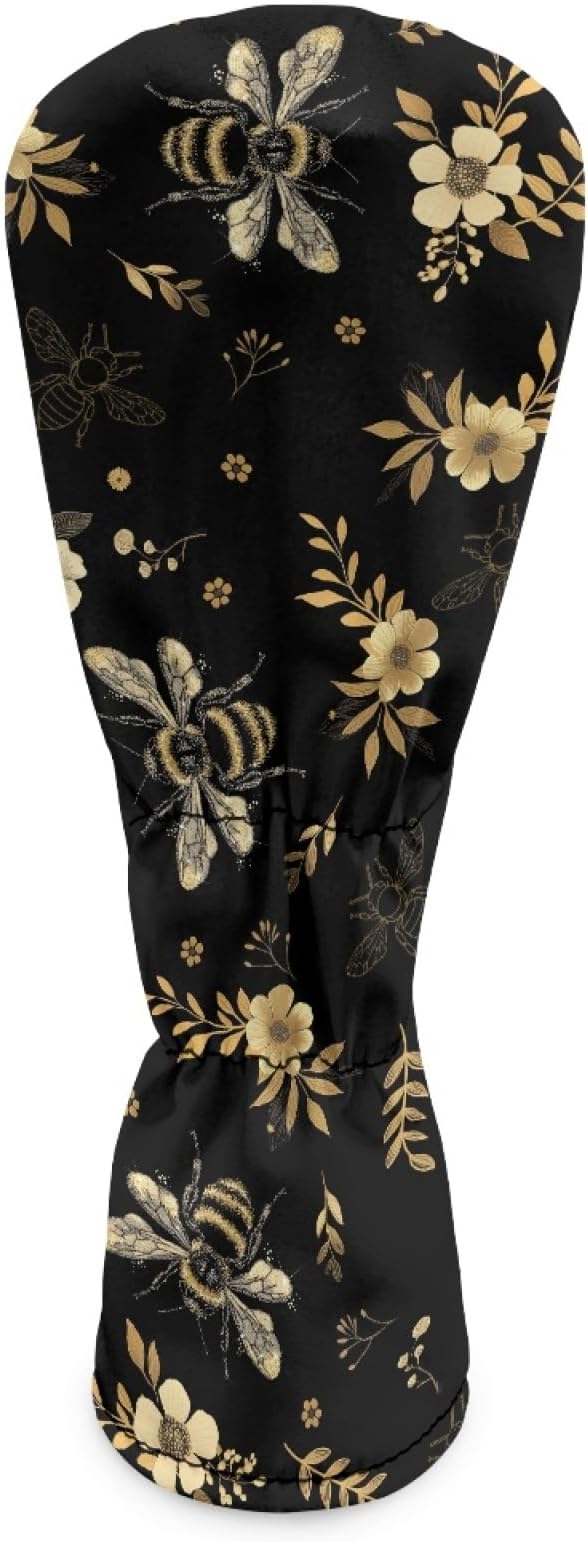 Golf Club Head Covers for Club Protective, Waterproof PU Leather Driver Fairway Wood Hybrid Head Cover