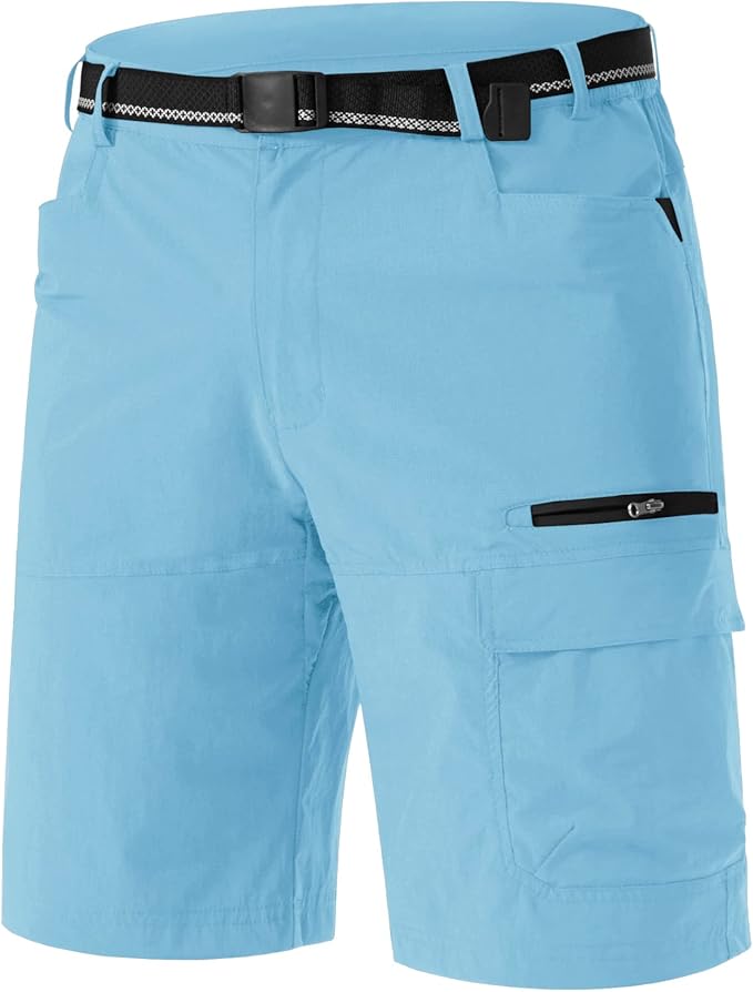 TACVASEN Men's Summer Outdoor Shorts Quick Dry Cargo Casual Work Hiking Shorts (NO Belt)