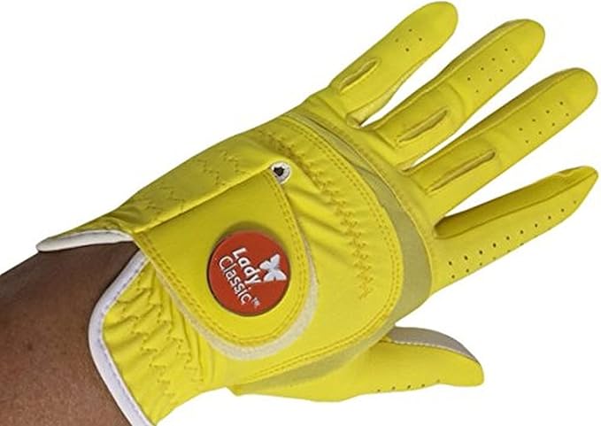 Women's Soft Flex Golf Gloves with Magnetic Ball Marker with Removable Golf Ball Marker- Left Hand