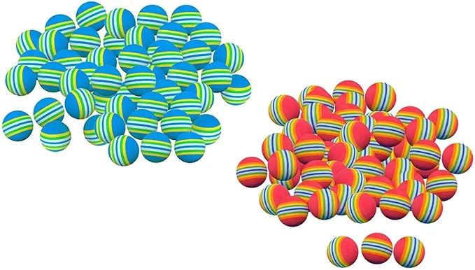50-Piece EVA Foam Practice Golf Balls, Soft Elastic Indoor Training Balls for Swing Exercises