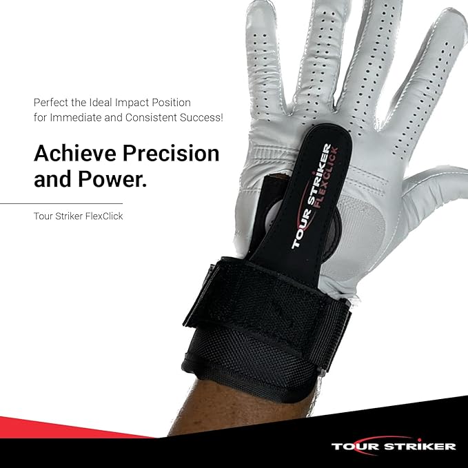 Tour Striker FlexClick - Golf Wrist & Grip Swing Trainer - Essential Training Aid Equipment Tool for Men & Women - Perfect for Left & Right-Handed Golfers