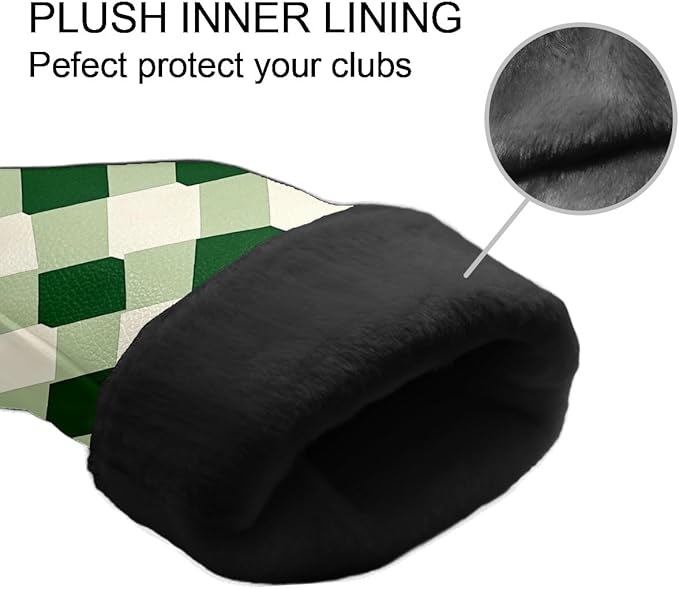 Golf Club Covers Cats Black Driver Headcover, Leather Golf Club Head Covers for Driver Fairway Woods Waterproof Golf Headcovers with Anti-Scratch Lining for Men Women