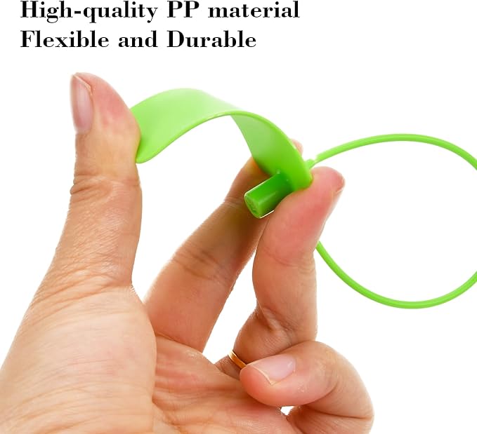 100pcs Luggage Tags Plastic Seals Shipping Label Logistics Sign Tie Bag Tag, Sealing Storage Multi Purpose Name ID Tag with Marker for Suitcases, Backpack, Schoolbag, Car Key (Green)