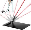 Pro Golf Alignment Sticks Holder – Adjustable Swing Plane Trainer with Weighted Base | Angle Plate Golf Training Aid for Swing Path, Putting & Aiming (Precise Scale Adjustment) (Effortless Adjust)