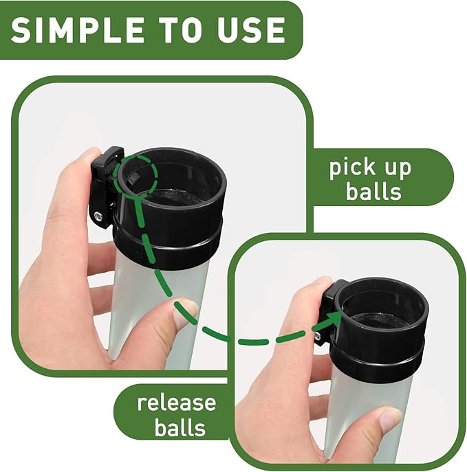 Golf Ball Retriever Professional Picker Golf Ball Shag Tube Plastic Release Retrievers Collector Practice Pick-up Sucker Tool, 35.4 Inch