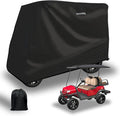 Tecoom Golf Cart Enclosure 2/4/6 Passenger, Golf Rain Cover 600D Waterproof Snowproof, Door Zippers, Clear Windows and Windproof Hooks, Universal Fit for EZGO, Yamaha, Club Car