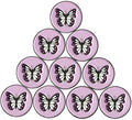 Lot of 10 Golf Ball Markers Assorted Patterns - Soft Enamel Technique