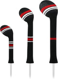 LeFeng 3Pcs Golf Club Covers, Knitted Golf Club Covers for 460cc Driver Fairway Woods and Hybrid