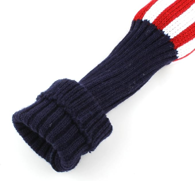 Craftsman Golf Knit Pom Pom 3pcs Headcover Set Vintange Sock Covers for Driver and Woods
