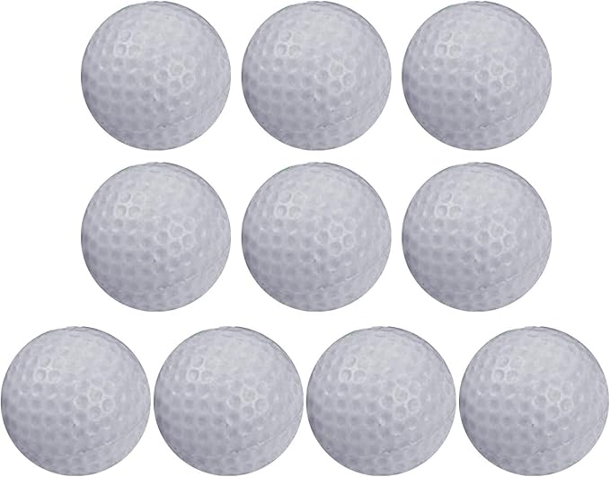 10 Pack Pu Foams Golf Practice Ball Realistic Feel Flight Training Ball for Indoor Outdoor Ball Colored