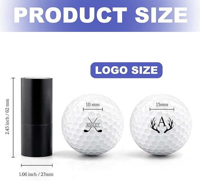 STAMTECH Custom Golf Ball Stamp - Personalized Golf Ball Stamp Markers,Customized Golf Accessories Gifts for Golf Lovers, Golfers, Dad, Husband, Boyfriend,Father's Day,Birthday