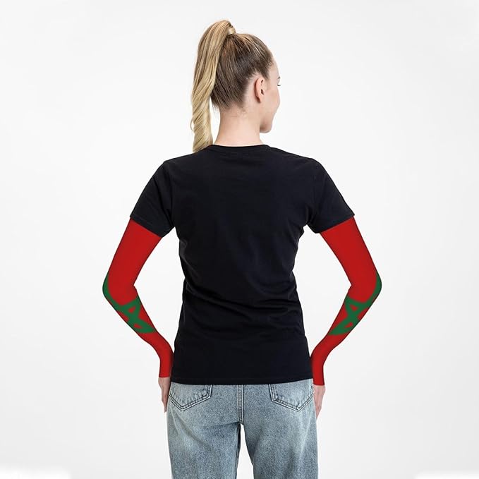 Cute Flag Arm Sleeves Cooling Sun Protection Sports Flag Sleeves for Men Women