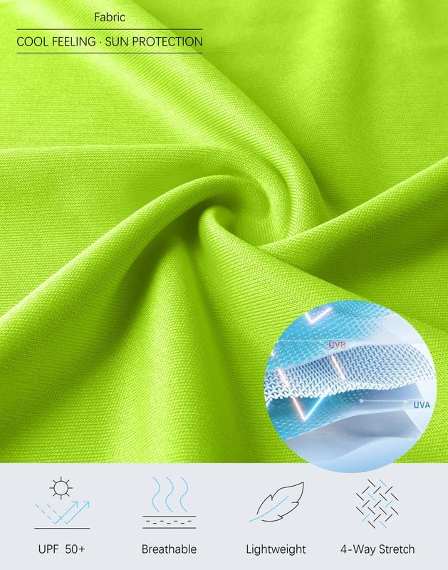 Men's Polo Shirt Long Sleeve Golf Shirts Lightweight UPF 50+ Sun Protection Cool Shirts for Men Work Fishing Outdoor