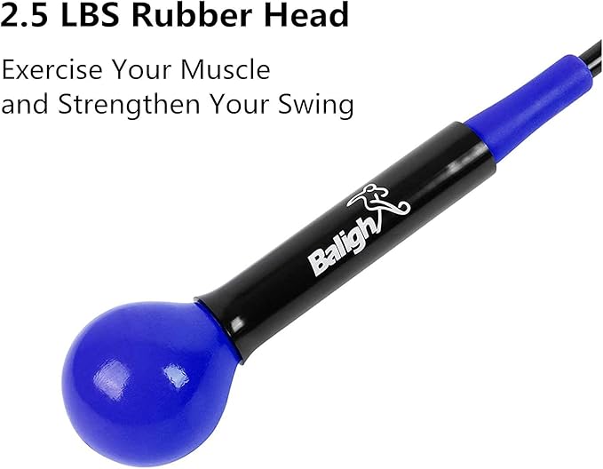 Golf Swing Trainer Aid 48"/40" Warm-Up Stick for Strength Flexibility Tempo Training Golf Practice Aid with Weighted Head Swing Corrector for Men Women
