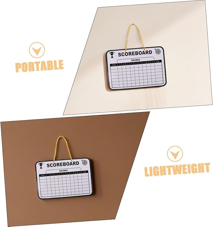 BESPORTBLE 2pcs Double-Sided Reusable Golf Scoreboard for Boys and Girls Dry Erase Writing Board for Score Tracking Lightweight Portable Design for Indoor and Outdoor Golf Practice
