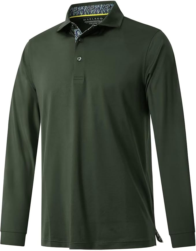 Mens Polo Shirts Short and Long Sleeve Casual Solid Stylish Dry Fit Performance Designed Collared Golf Polo Shirts for Men