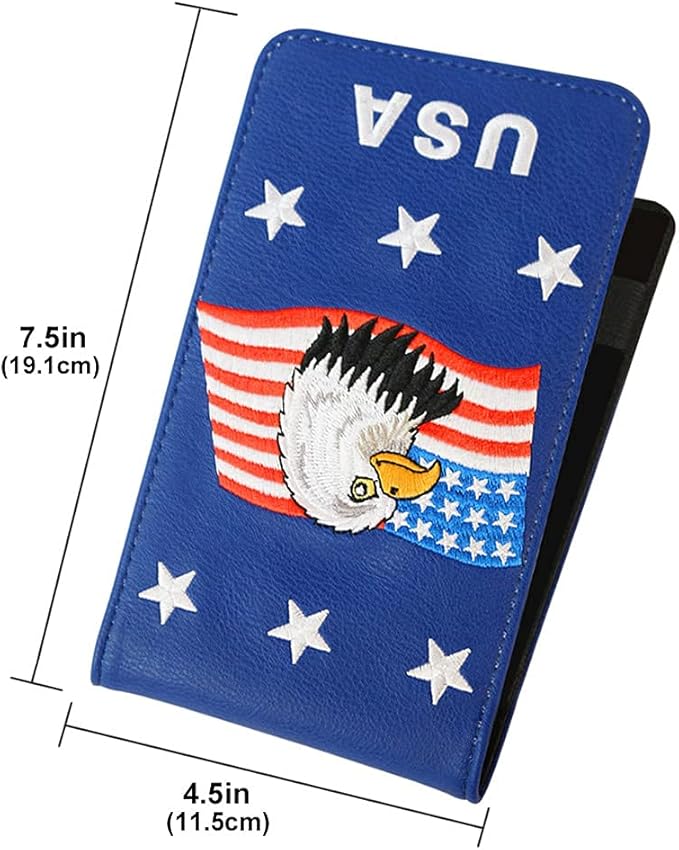 Golf Scorecard Holder Yardage Book Cover with Golf Ball Marker and A Free Pencil 4.5 × 7.5 inches Multi-Color