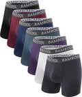 BAMBOO COOL Men's Ultra ComfortSoft Underwear, Moisture Wicking & Breathable No Ride Up Boxer Briefs with Fly, Multipack