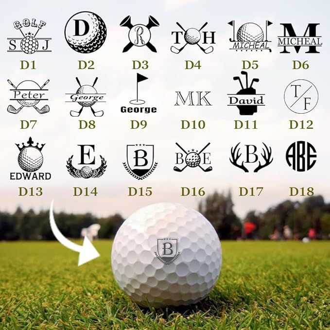 callie Custom Golf Ball Stamp - Personalized Golf Ball Marker Stamp with Monogram Name, Golf Accessories Gifts for Men, Dad, Husband, Golfers