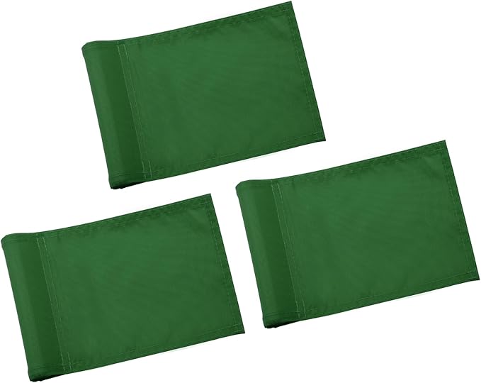 KINGTOP Solid Golf Flag All 8x6 Inch - 420D Nylon, Tube Inserted - Mini Putting Green Flags for Backyard Practice