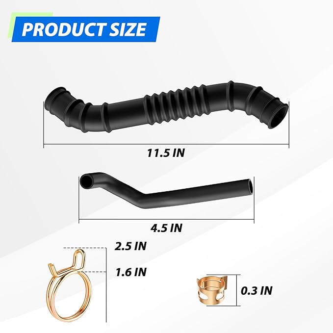 Club Car DS Air Intake Hose and Crankcase Vent Tube Repair Set for Club Car DS 1998-UP Gas Golf Carts，Replace OEM # 101837101 101971301 1016572 1017466
