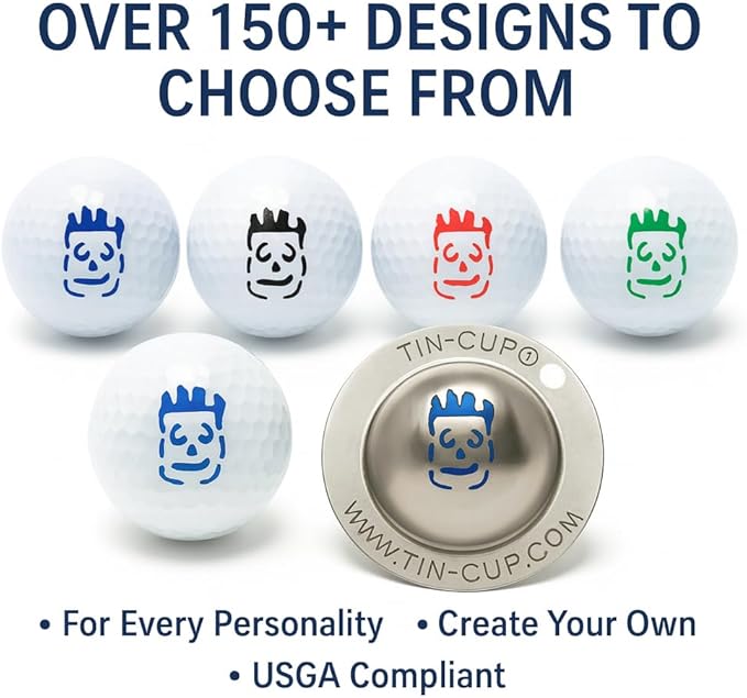 Tin Cup Golf Ball Marker Stencil - Premium Personalization Tool for Golfers - Custom Design Ball Marker - Golf Accessories Gift for Men and Women- Made in The USA
