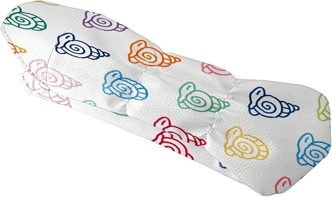 3 Pack PU Leather Golf Club Head Covers - Driver, Fairway Wood & Hybrid, Funny Golf Accessories, Ideal Golf Gift Colorful Line Seashell