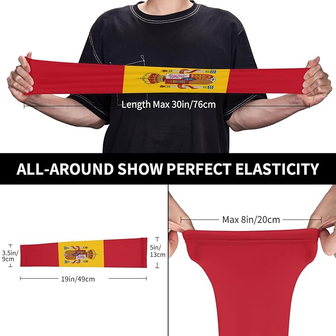 Cute Flag Arm Sleeves Cooling Sun Protection Sports Flag Sleeves for Men Women