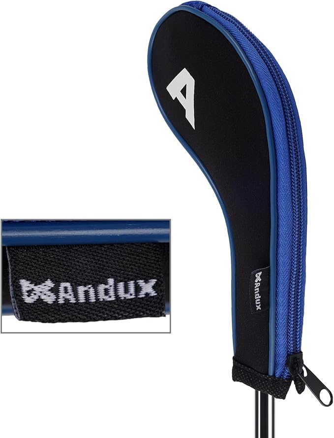 Andux Number Print Golf Iron Club Head Covers Long Neck with Zipper 12pcs/Set