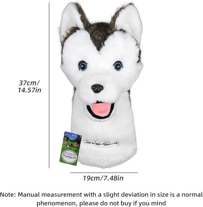 Scott Edward Golf Club Cover Fit Well for Driver or Fairway Wood Golf Club, Funny Cute Animal Design Soft Functional Golf Headcover Stylish Protection for Your Clubs for Men and Women