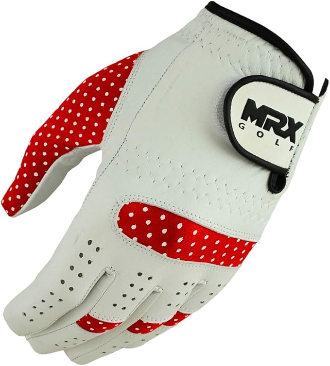 MRX Women Golf Glove Left Handed Golf Gloves Sweat Resistant Soft Cabretta Leather Regular Fit Women Golfer Glove