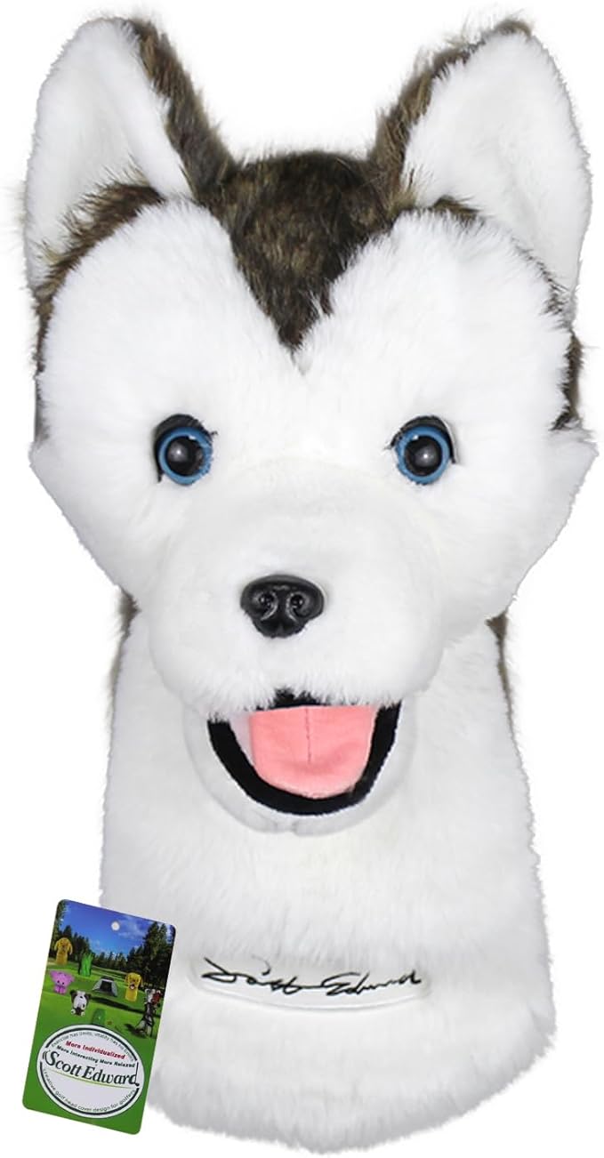 Scott Edward Golf Club Cover Fit Well for Driver or Fairway Wood Golf Club, Funny Cute Animal Design Soft Functional Golf Headcover Stylish Protection for Your Clubs for Men and Women