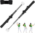 Retractable Golf Swing Training Aid, Golf Grip Trainer Right Hand, Rhythm Click Sound Telescopic Warm Up Golf Swing Trainer for Indoor & Outdoor Practice