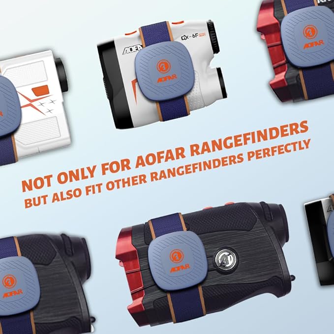 AOFAR Magnetic Golf Rangefinder Holder Mount Strap, Strong Magnet, Adjustable Range Finder Mount/Holder/Strap/Band, Attaches to Golf Cart Rails/Frames and Golf Clubs