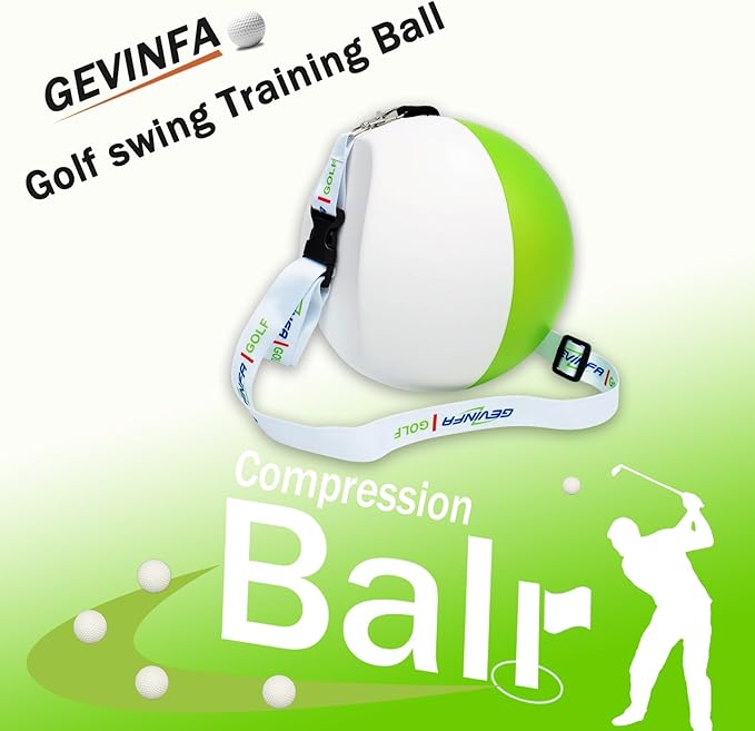 Compression Golf Swing Trainer Ball – Master Forearm Connection & Impact Position | Fix Chicken Wing Slicing & Scooping | Enhance Tempo, Lag & Pure Ball Striking | Soft Memory Foam Golf Training Tool
