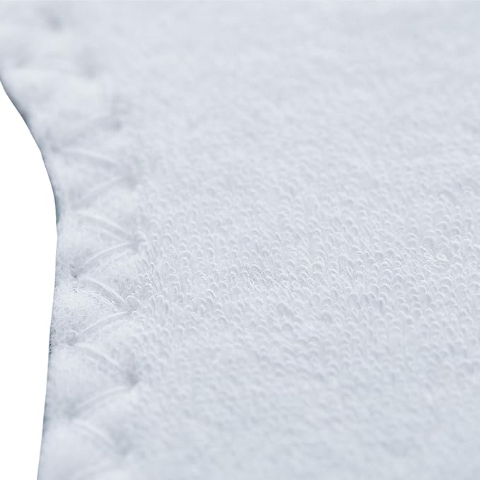 Happystep Cotton Terry Cloth Insoles, Barefoot Shoe Inserts, Sweat Absorption, Odor Control, Moisture-Wicking, Washable and Reusable, Zero Drop Shoe Insoles, 2 Pairs of White (Men Size 9)