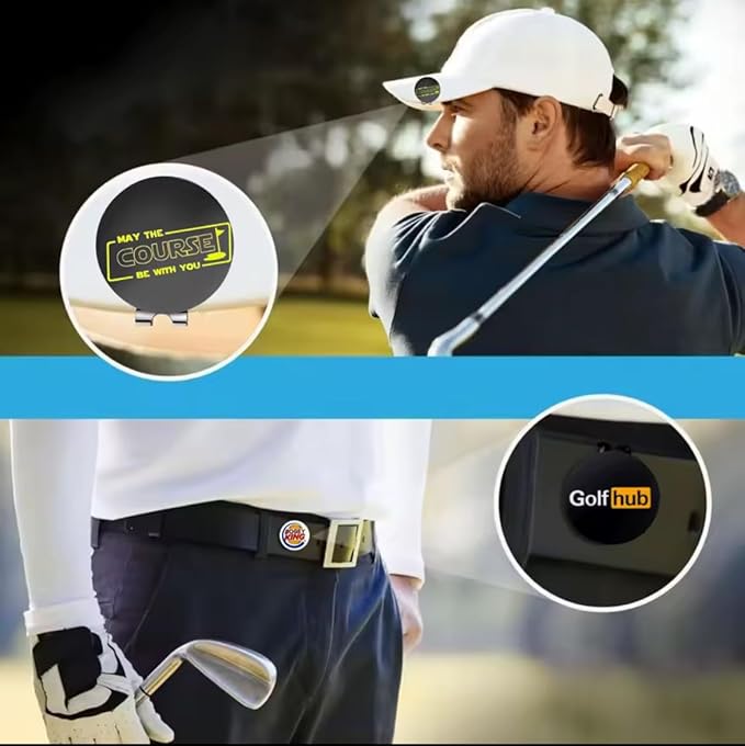 Golf Ball Marker Set 3-Pack with Magnetic Clip | Bogey King, Golfhub, May The Course Be Woth You | Great Golf Gift & Stocking Stuffer