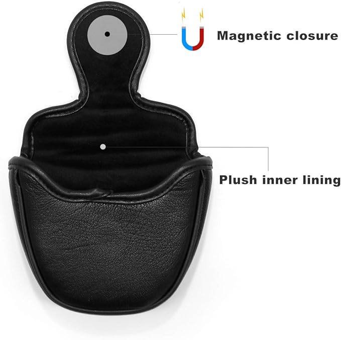 Golf Putter Cover, Putter Headcovers Golf Club Head Covers Putter Headcover for Blade Leather Golf Mallet Putter Head Covers with Magnetic for All Brands USA Style